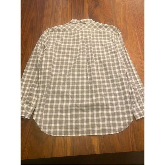 Billy Reid Men's Gray & White Gingham Cotton Standard Button Down Shirt XL - Picture 7 of 7